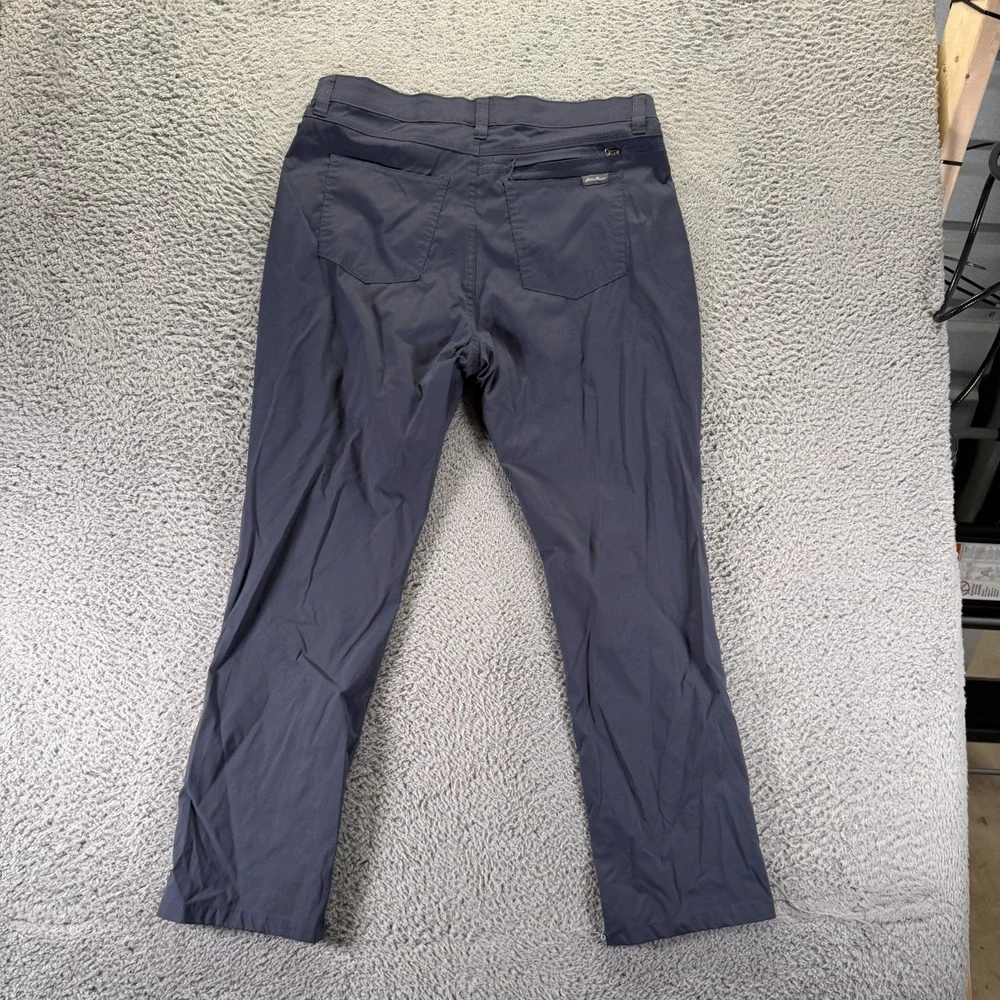 Eddie Bauer Pant Mens 36x30 Blue Nylon Windbreaker Straight Leg Gorpcore Stretch